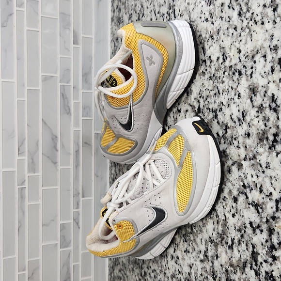 Gray & Yellow Nike Air Zoom Plus 10/2 Running Shoes sz 8.5 sneakers 315709-301 - Picture 1 of 6